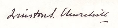 Winston Churchill signature